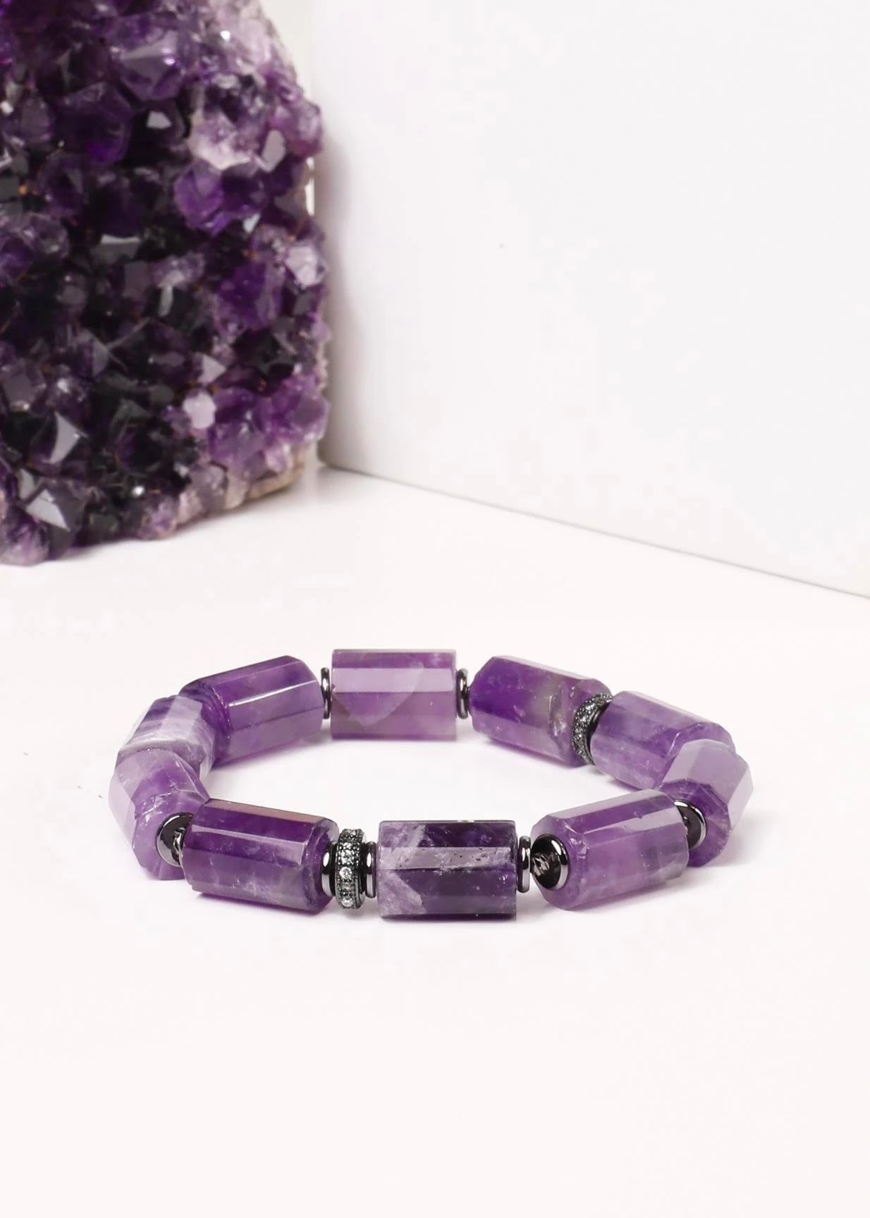 Ametist Boru Kesim Bileklik