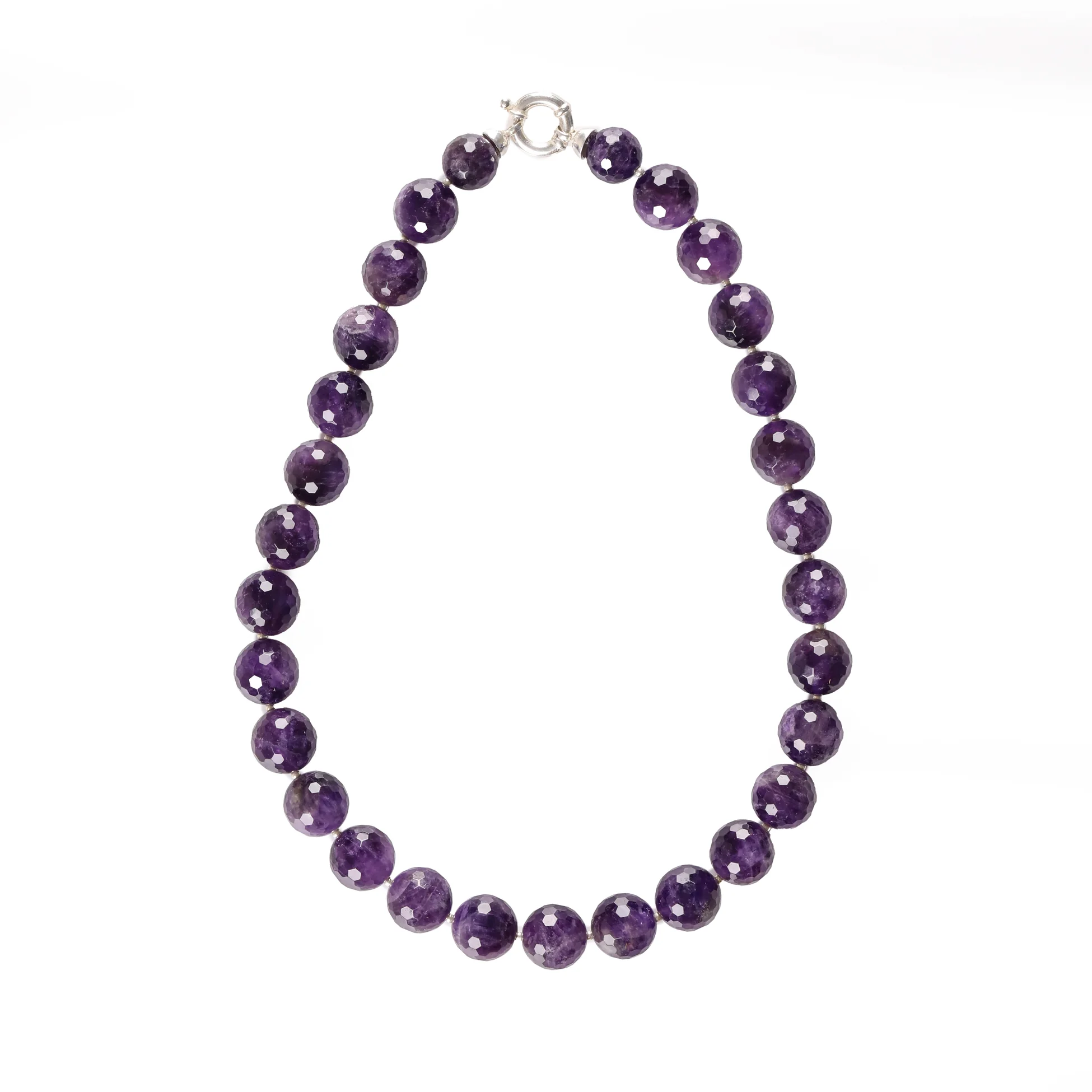 Ametist Taşı Gümüş Kolye