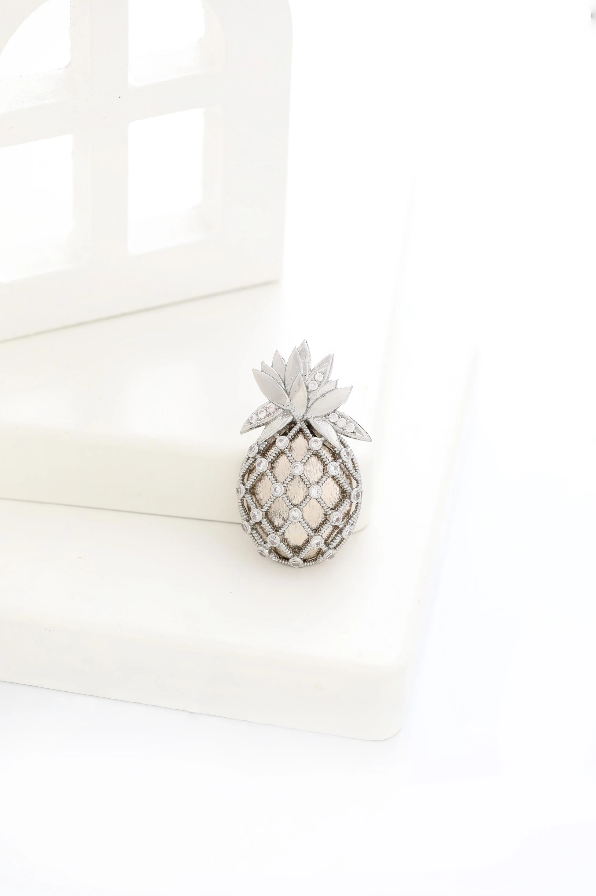 Ananas Gümüş Renk Broş
