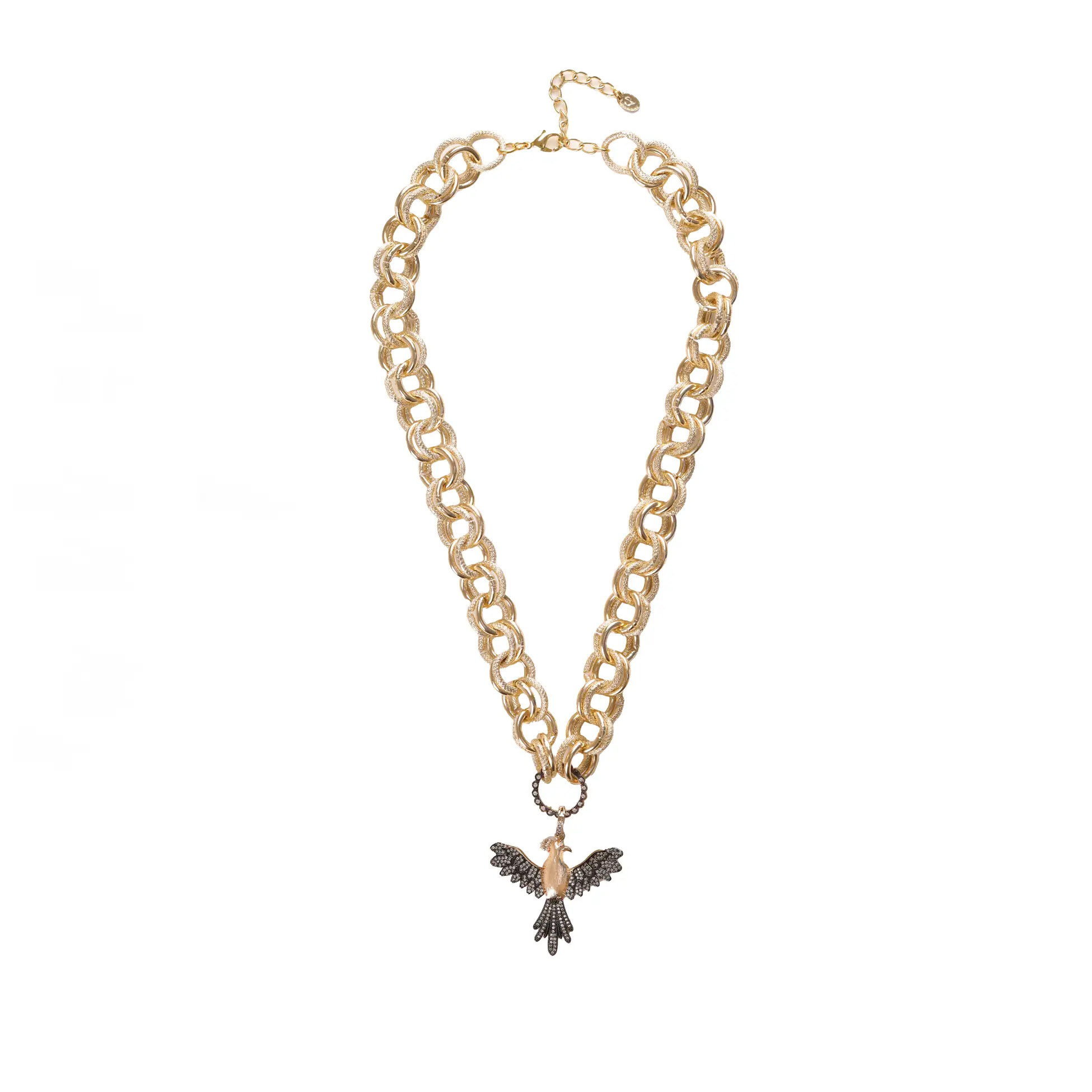 Anka Kuşu Uçlu İthal Zincir Kolye