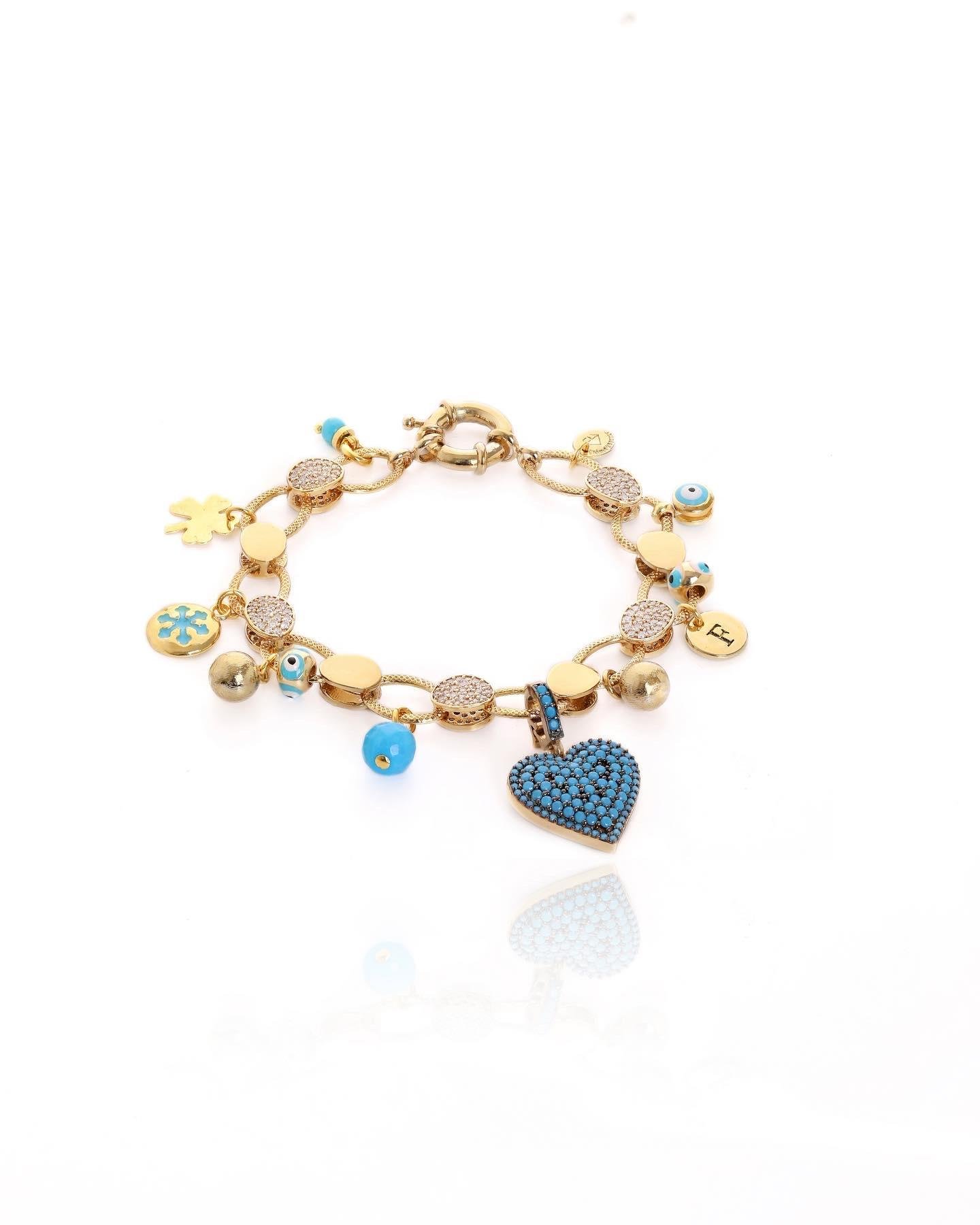 Charm Bileklik - Turkuaz