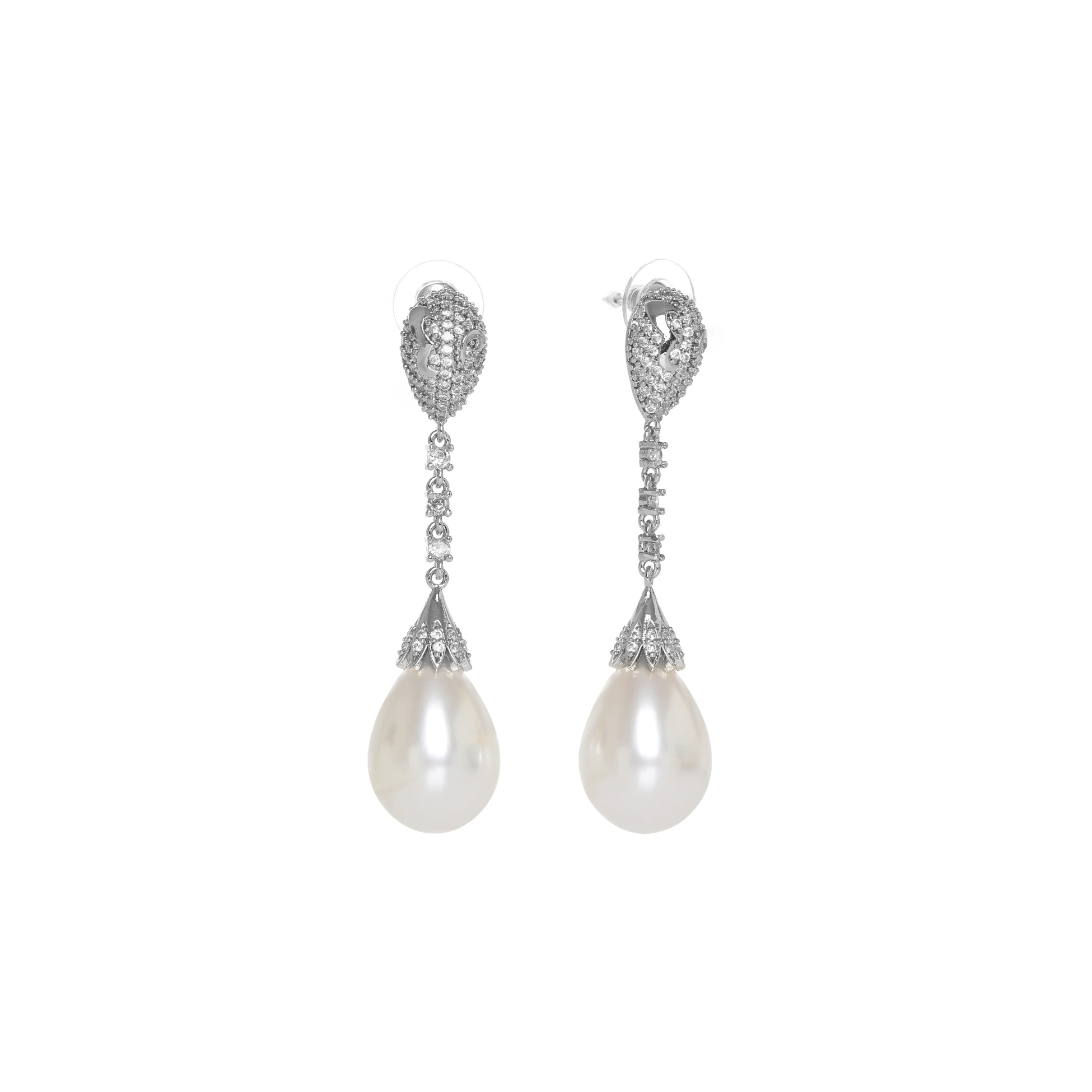 Damla Mayorca İncisi Beyaz  Küpe