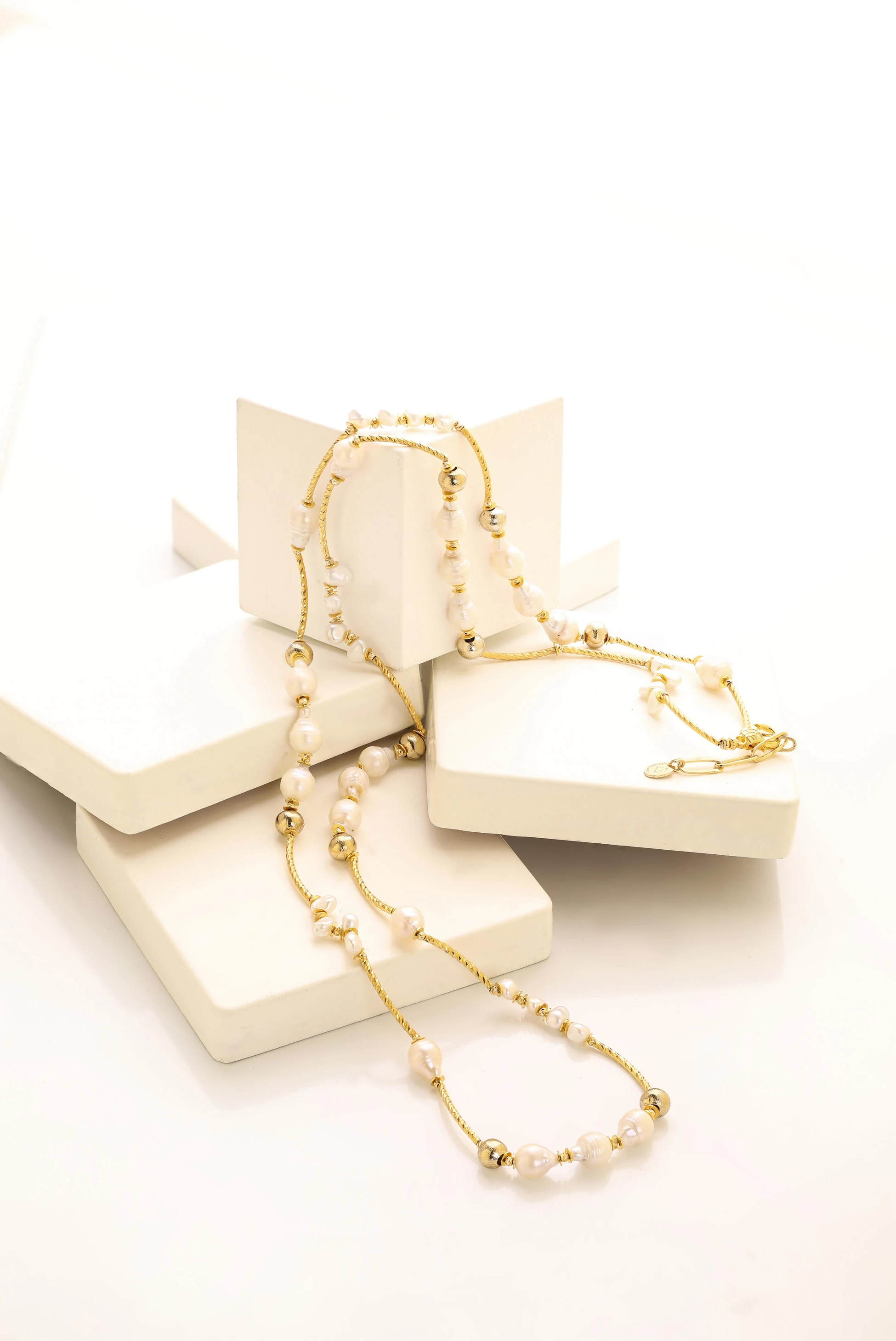 Damla İnci & Gold Kolye