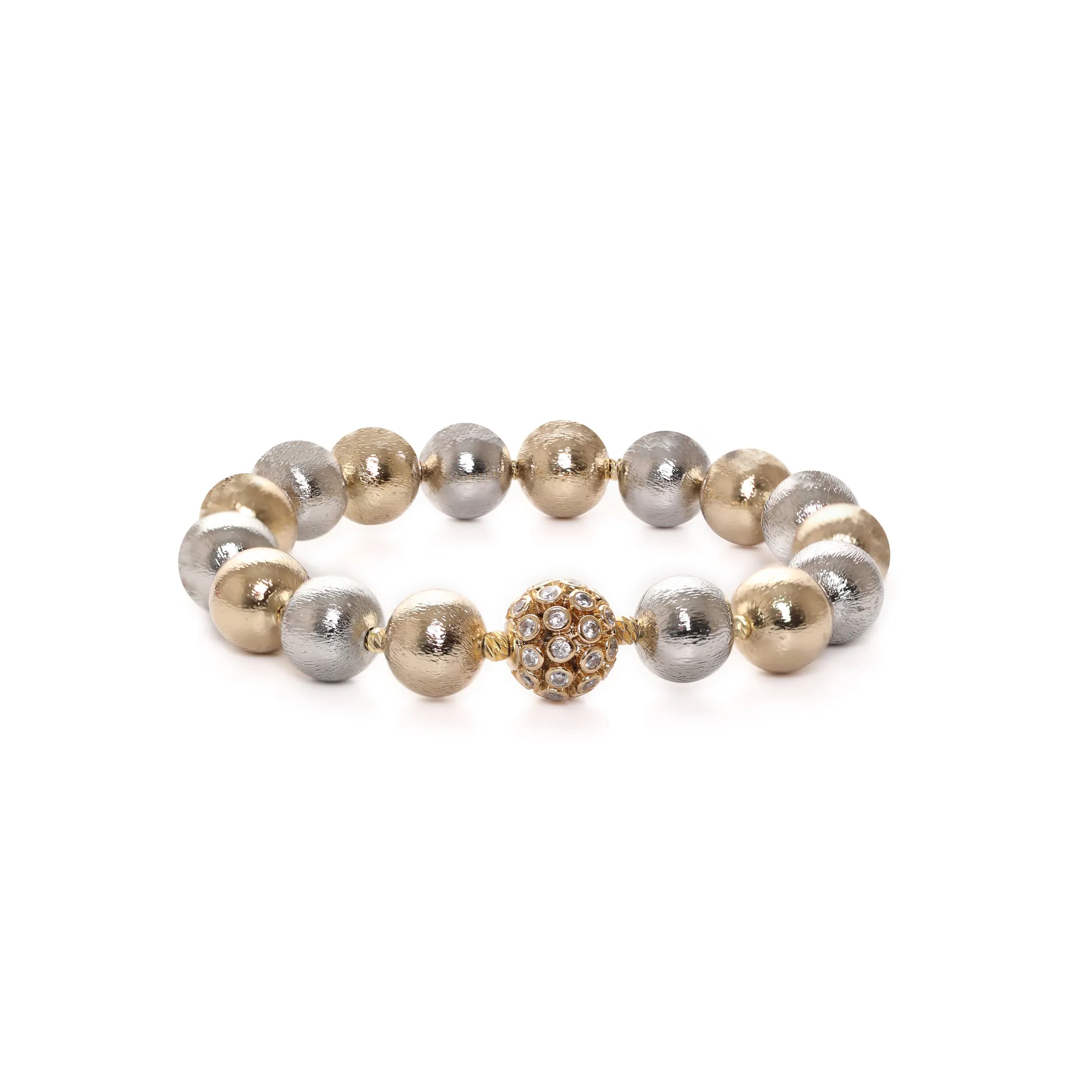 Gold & Gümüş Taşlı Top Bileklik