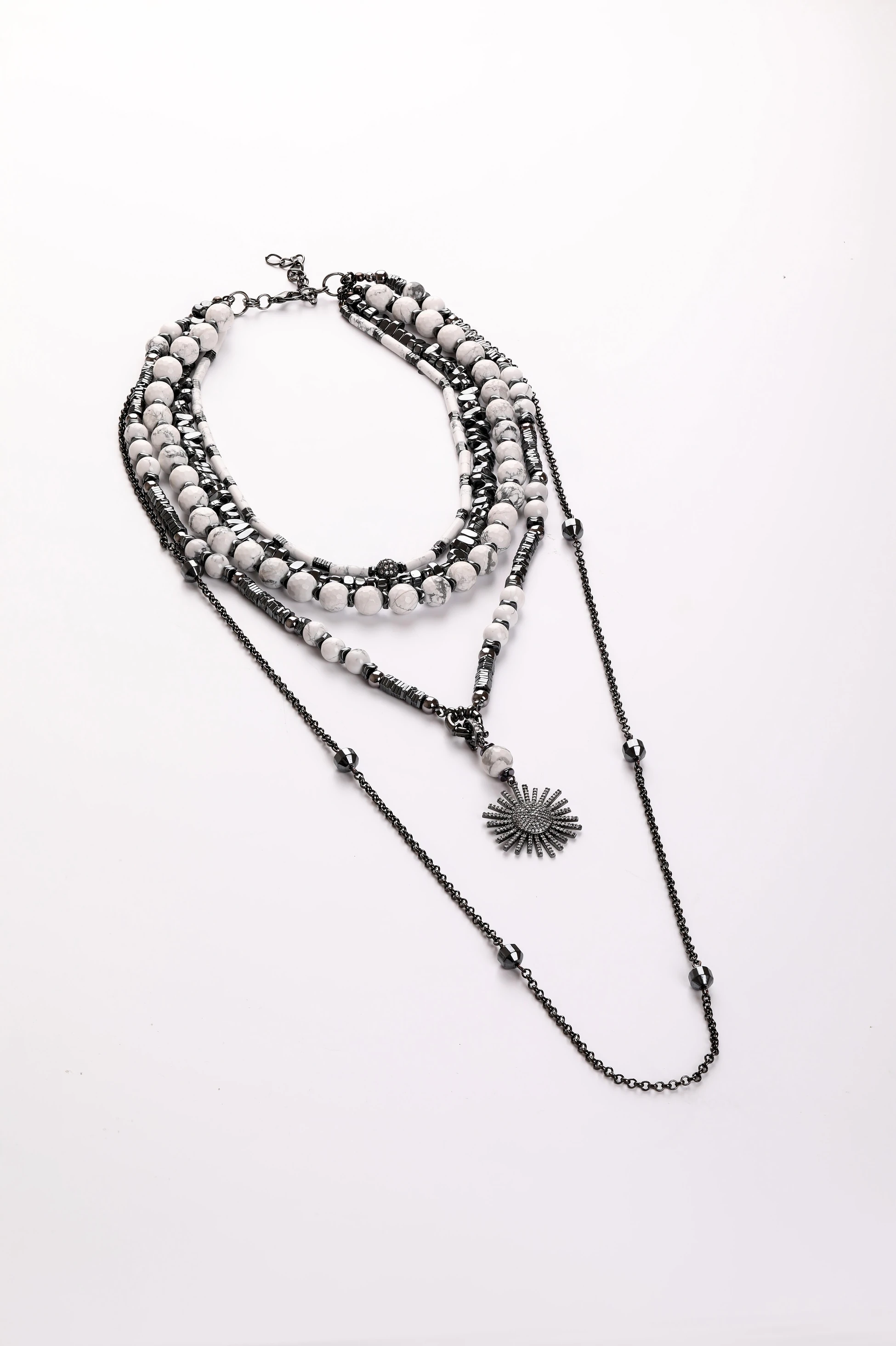 Hematit & Havlit Taşı Kolye