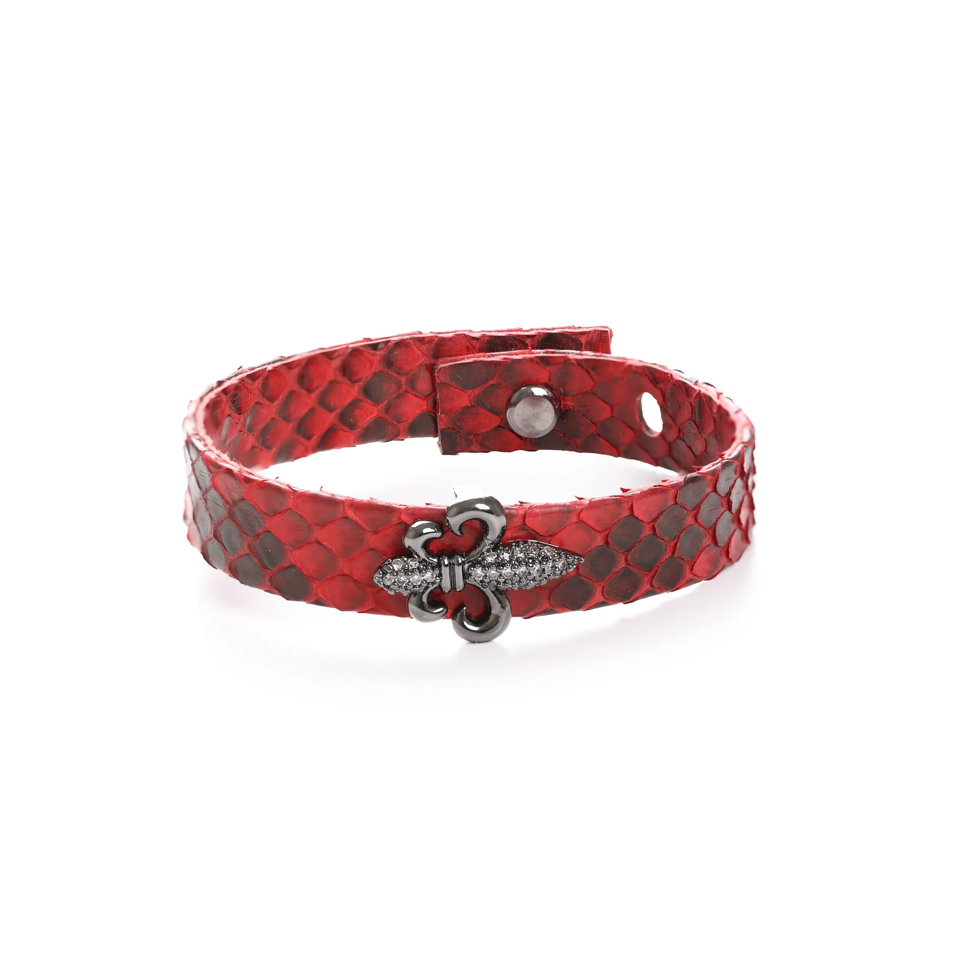 Kırmızı Tekli Deri Bileklik