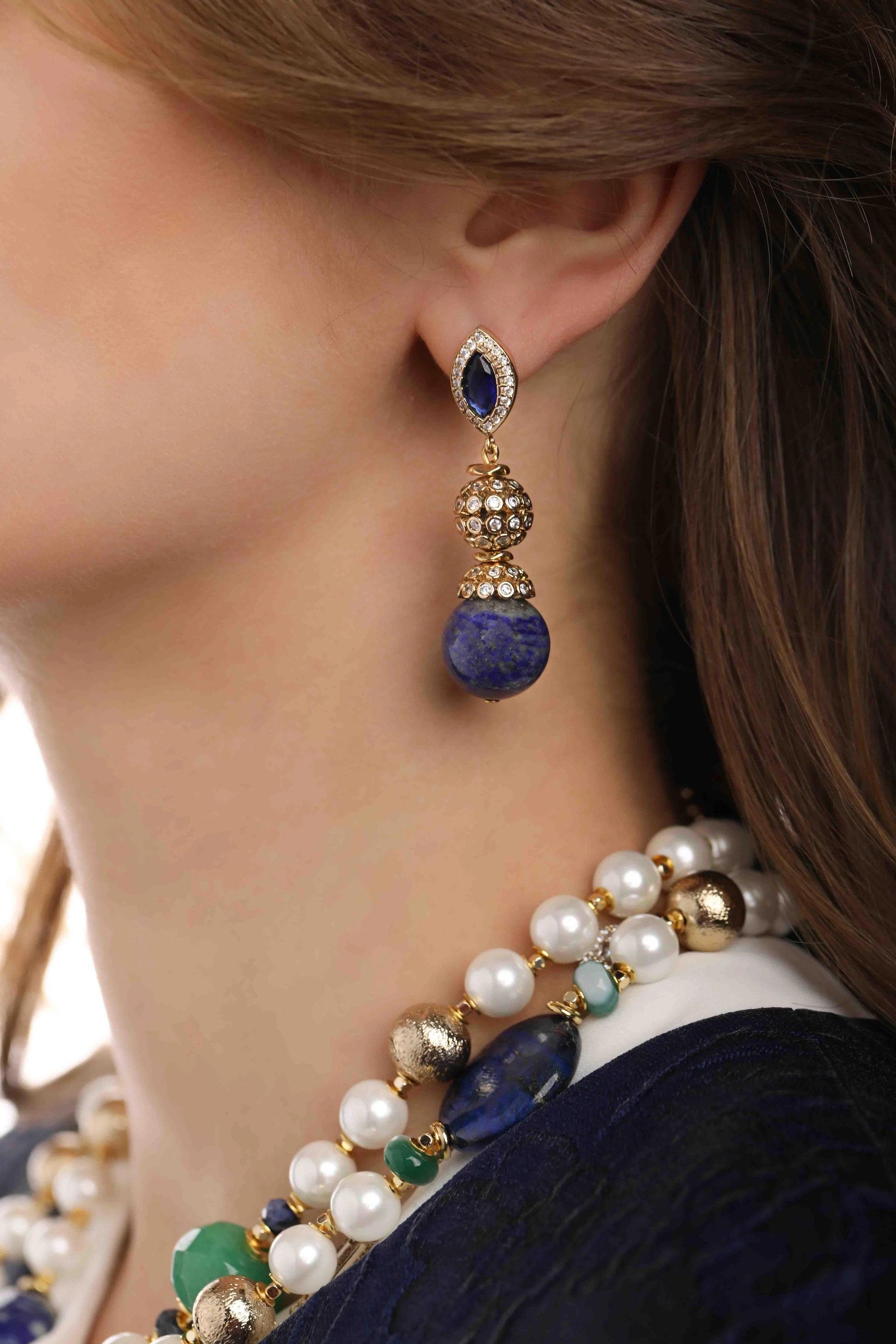 Lapis Lazuli Taşı Küpe