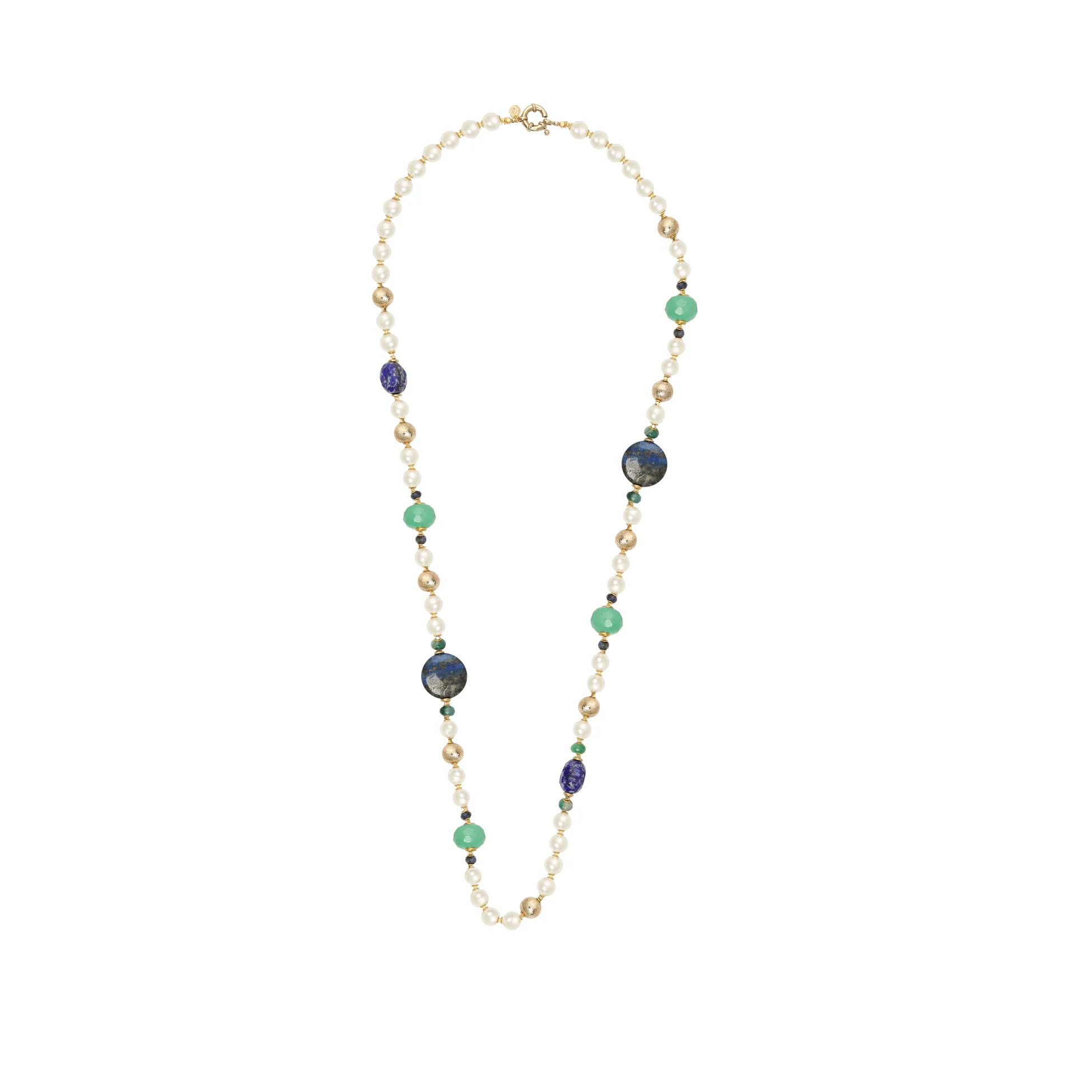 Lapis Lazuli Taşı İnci Kolye