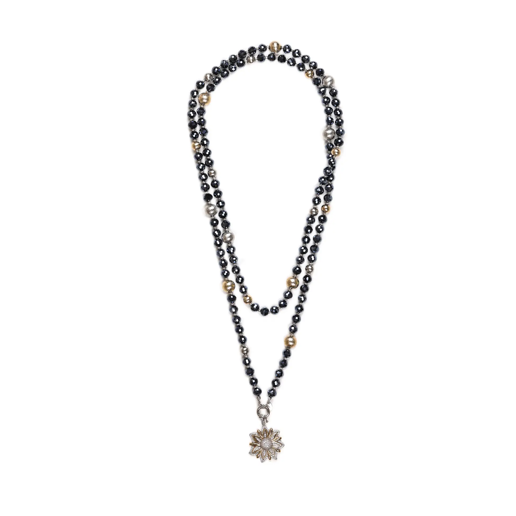 Lotus Uçlu kristal Kolye