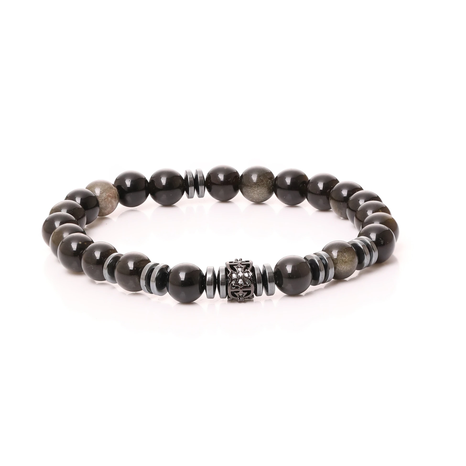 Obsidyen Taşı Erkek Bileklik