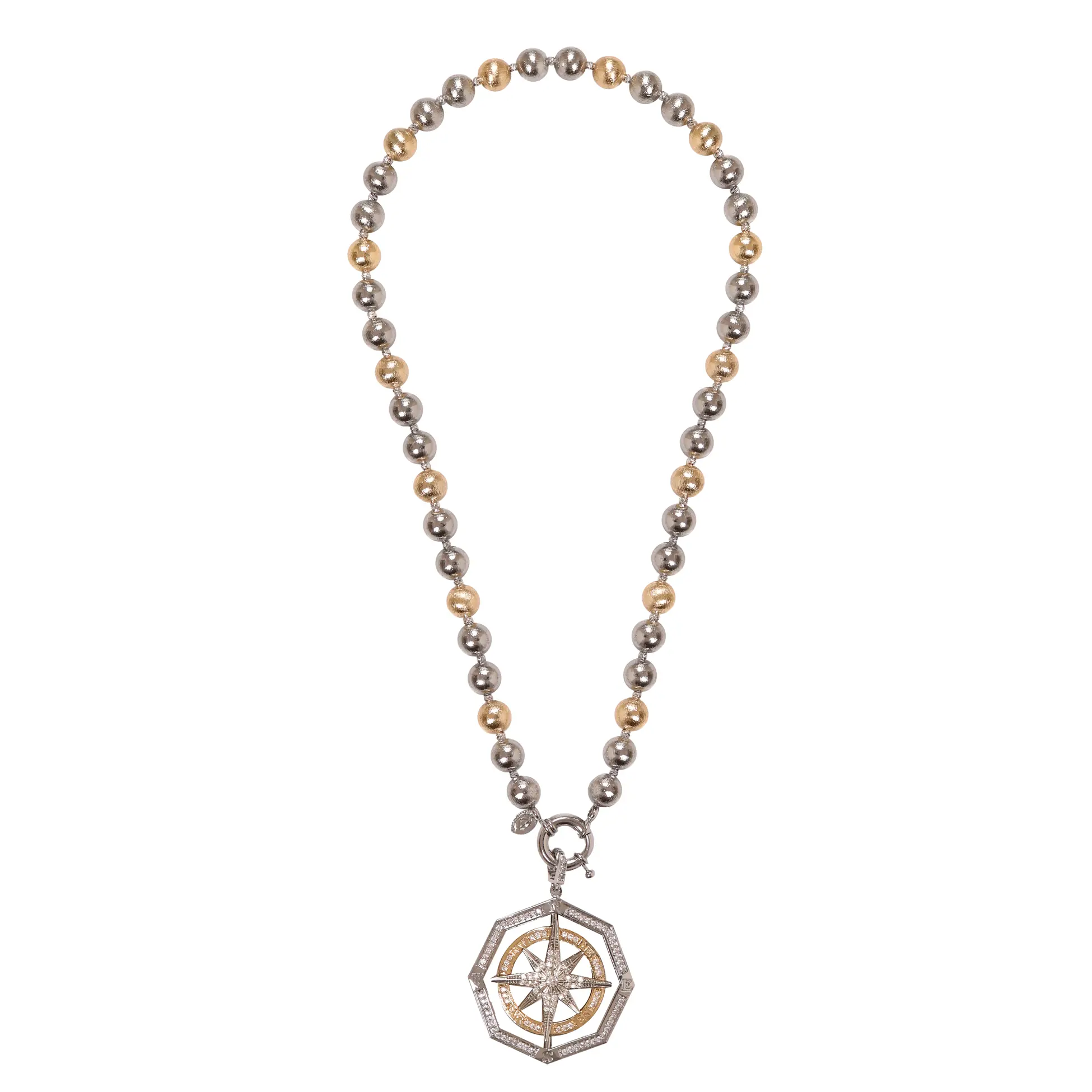 Pusula Uçlu Top Kolye