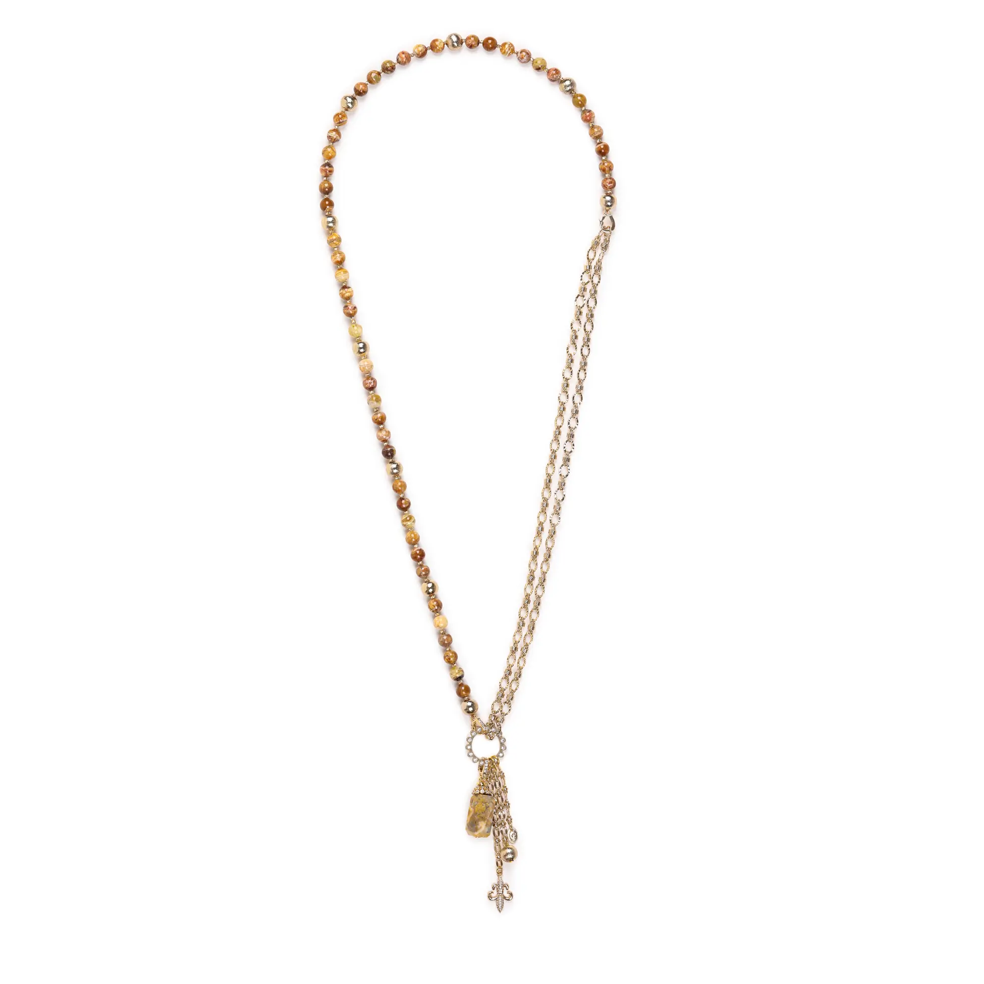 Sarı Opal Taşı Kolye