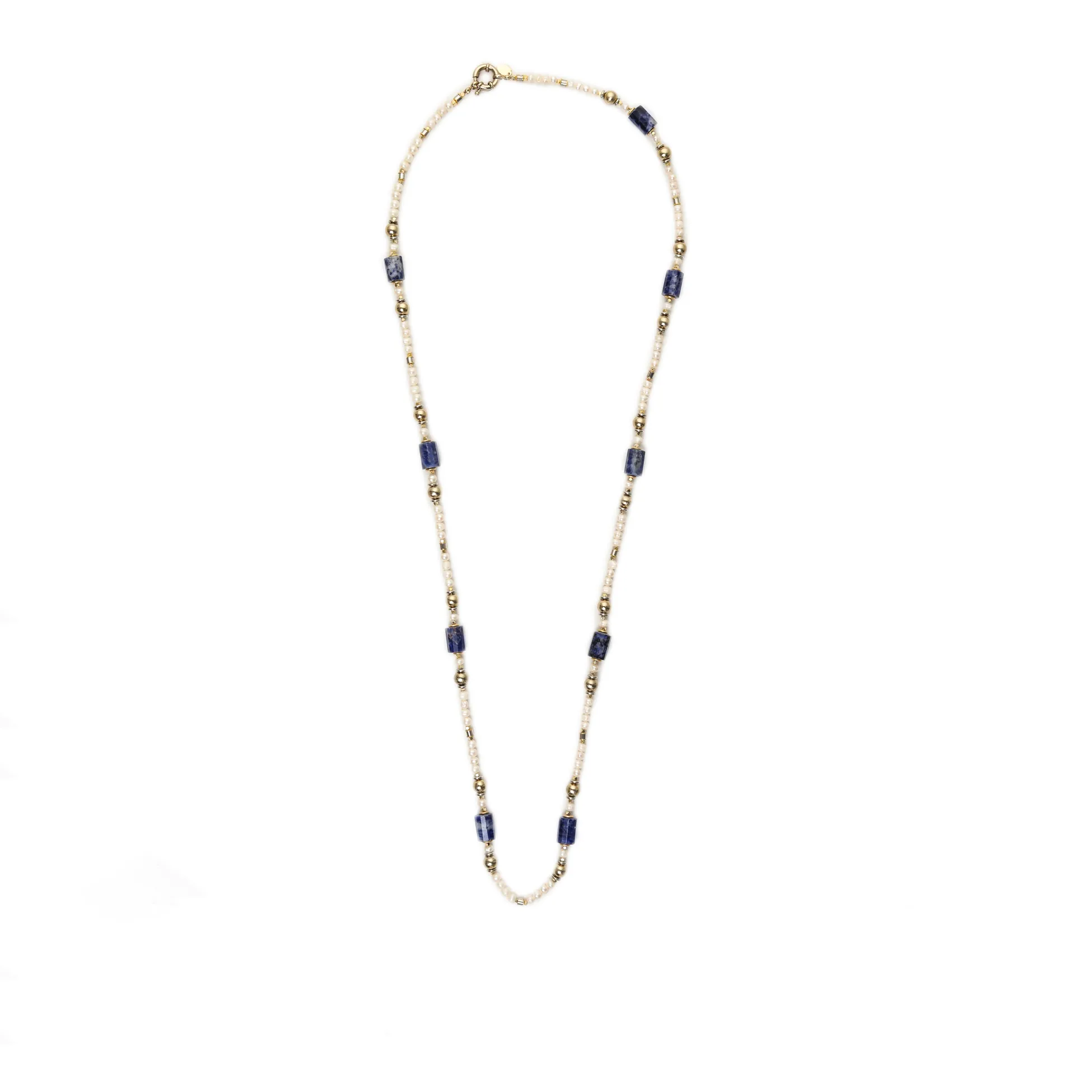 Sodalit Taşı İnci Kolye