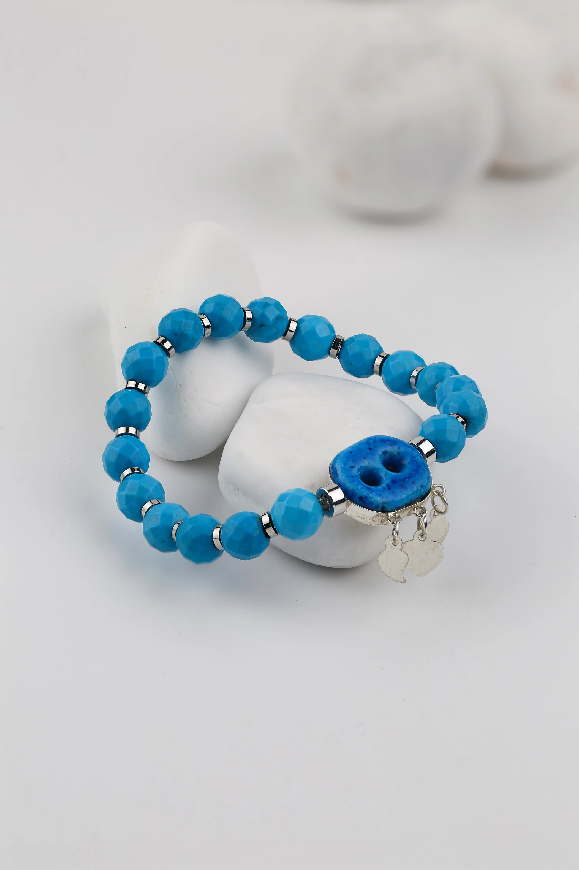 Süryani Göz Turkuaz Taşı Bileklik