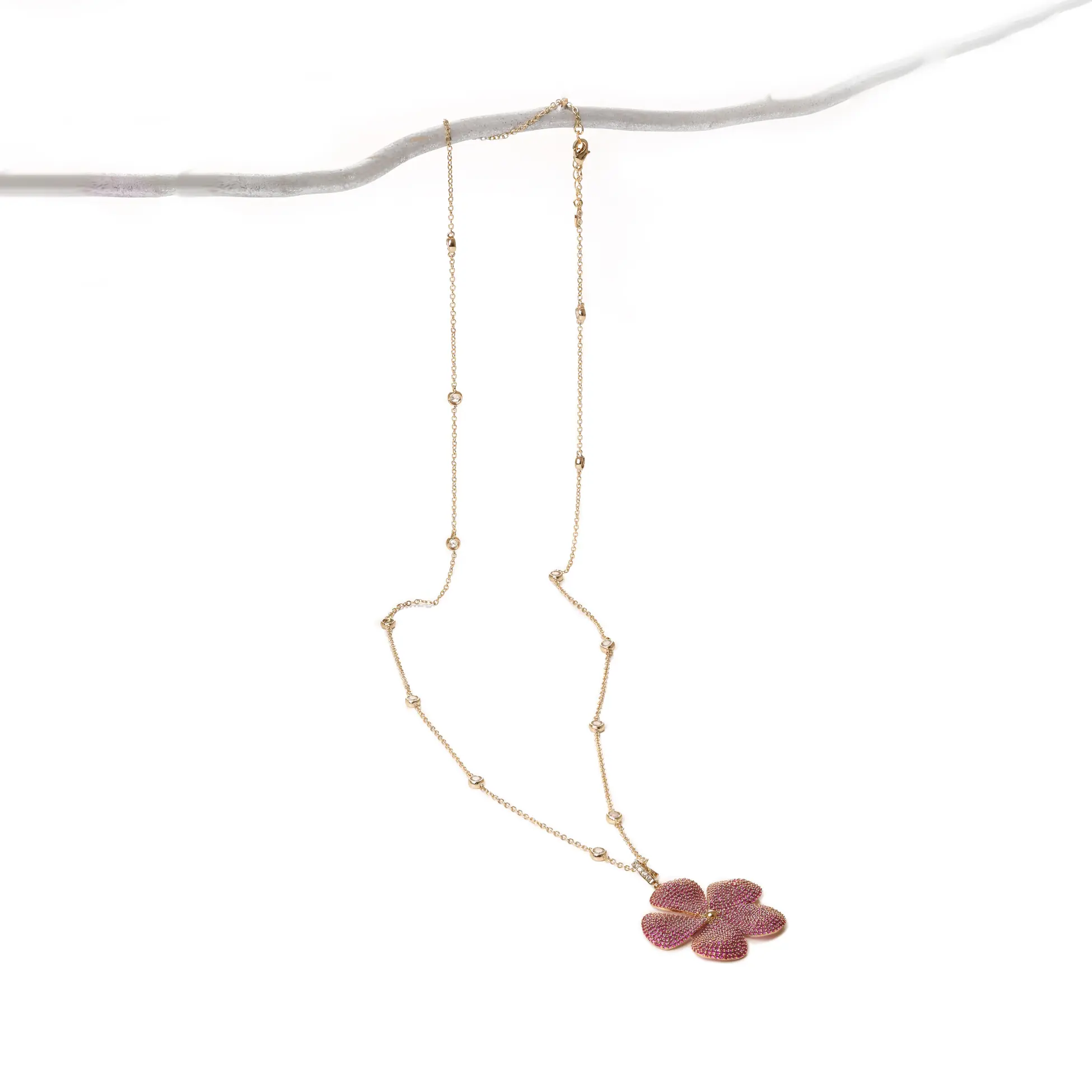 Tiffany Zincirli Çiçek Kolye