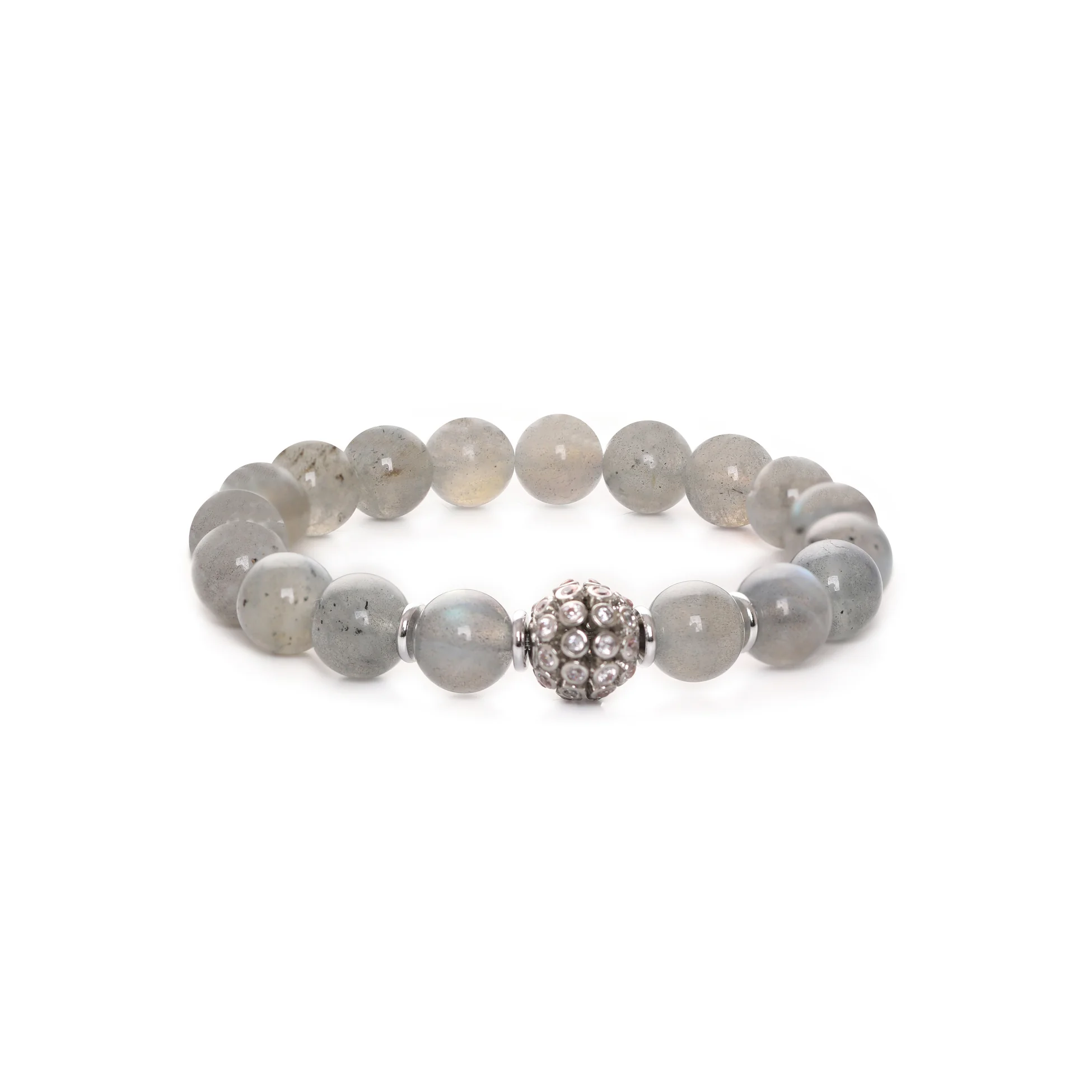 Top Detaylı Labradorıt Taşı Bileklik