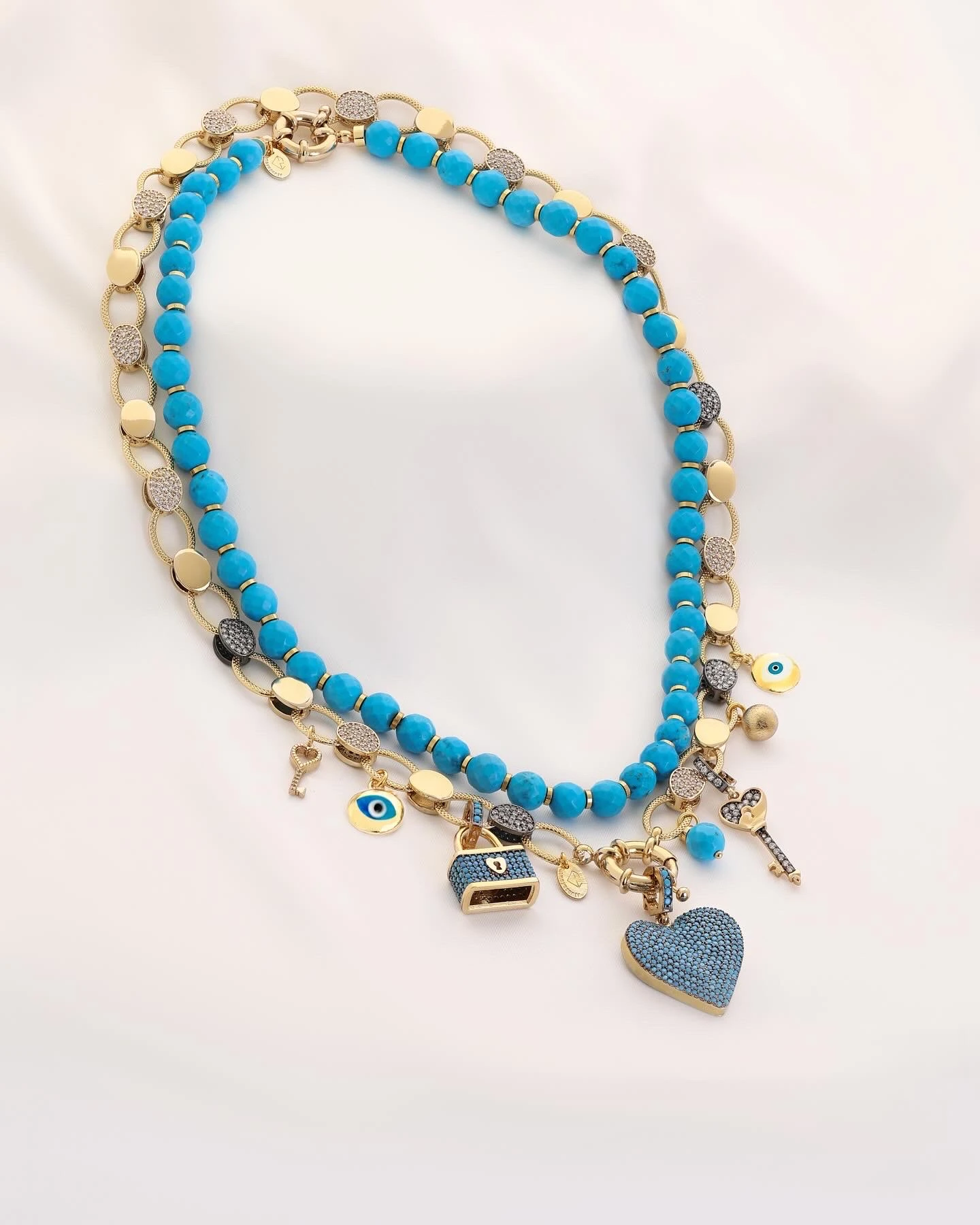 Turkuaz Taşı Charm Kolye