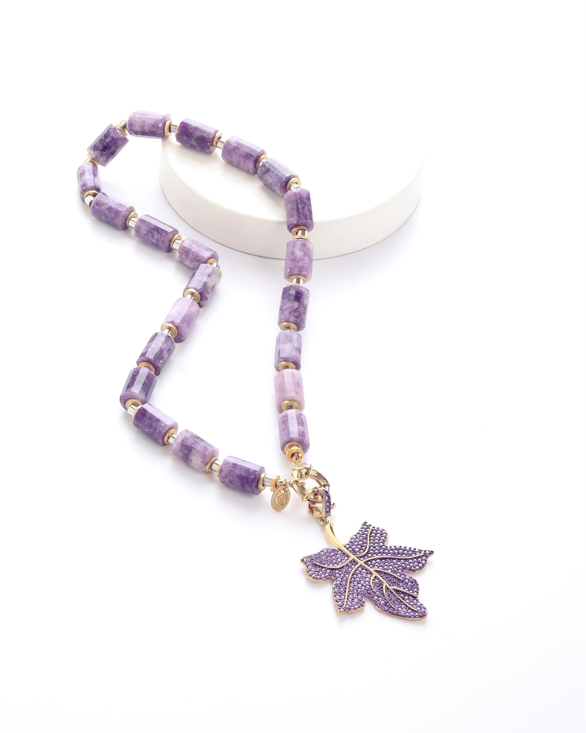 Yaprak Uçlu Ametrin Taşı Kolye