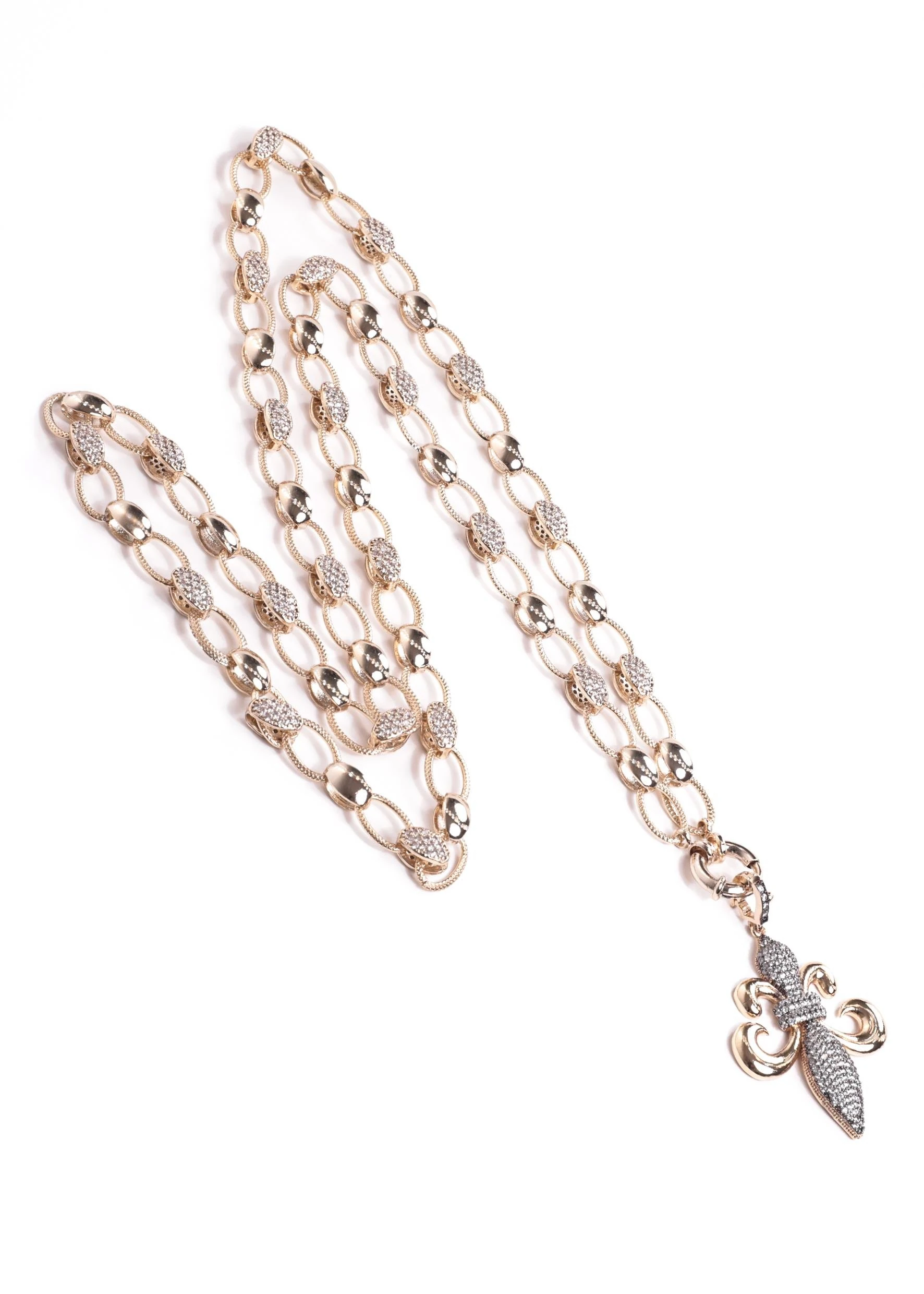 Zambak Uçlu Zincir Kolye