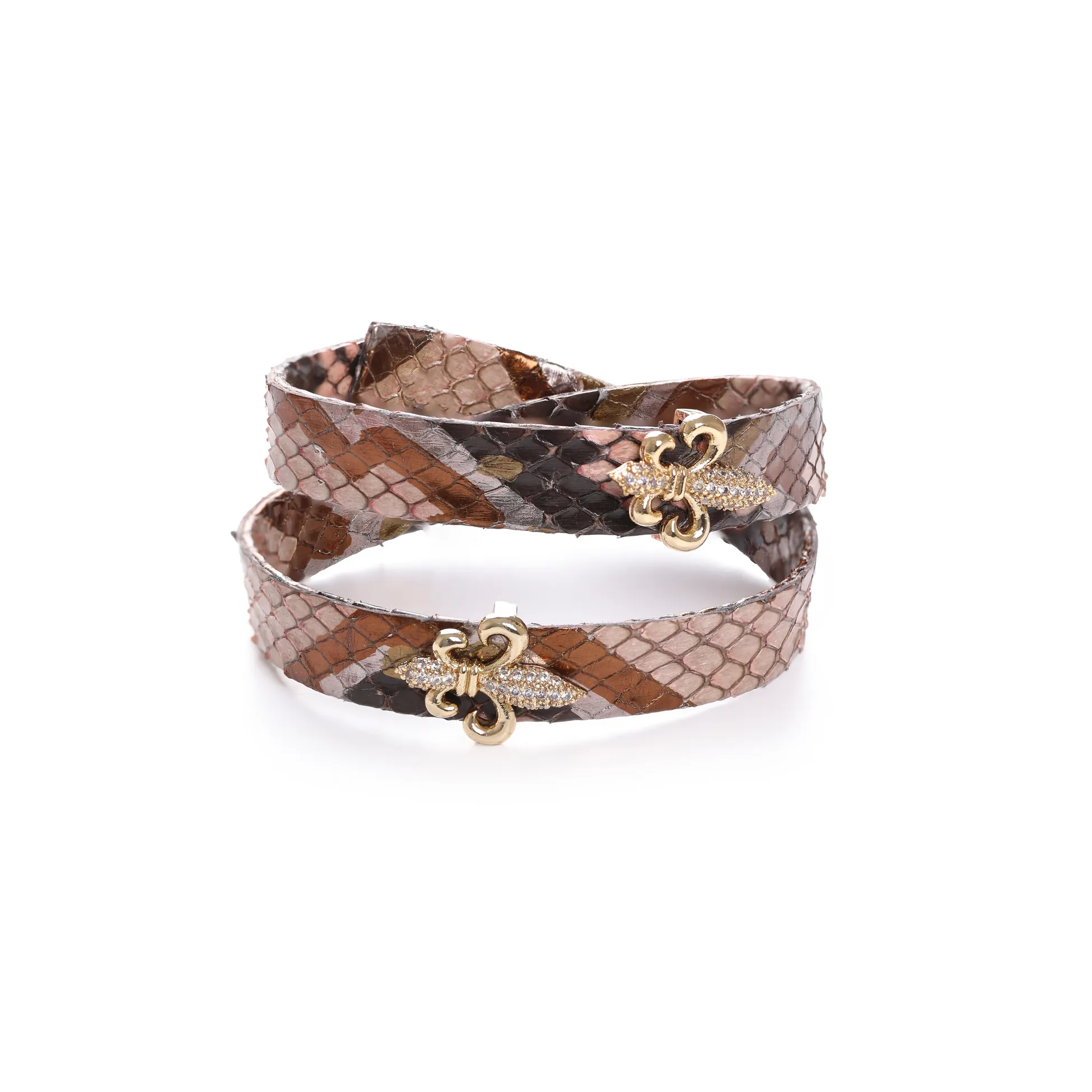 Zambaklı Deri Bileklik