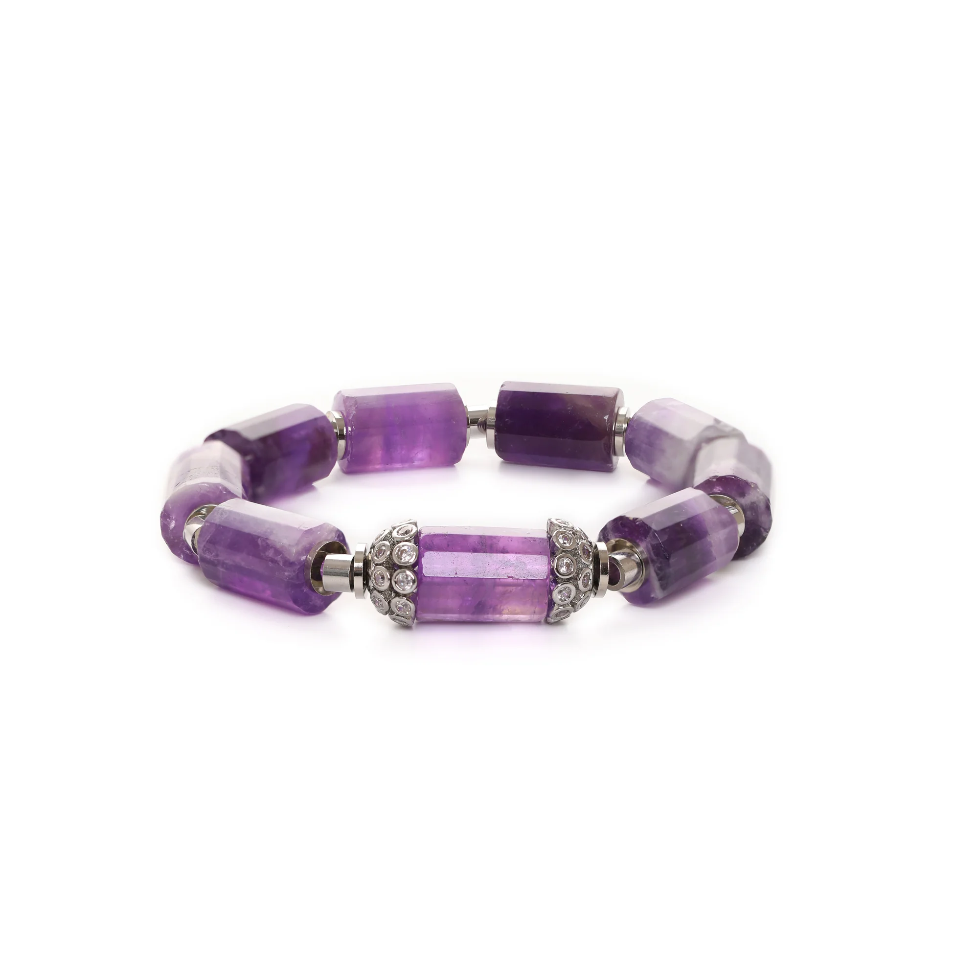 Özel Kesim Ametist Taşı Bileklik