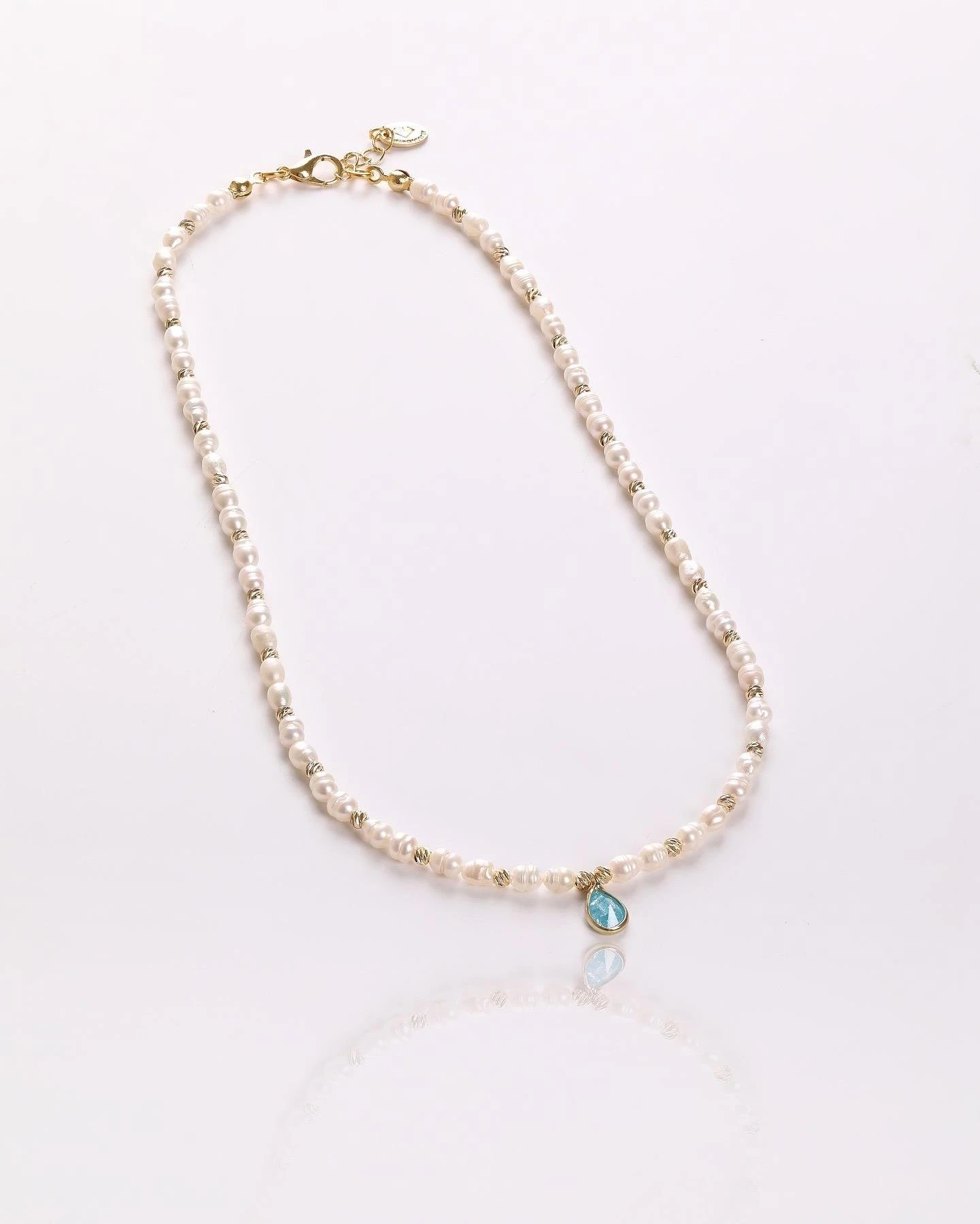 Turmalin Damla İnci kolye