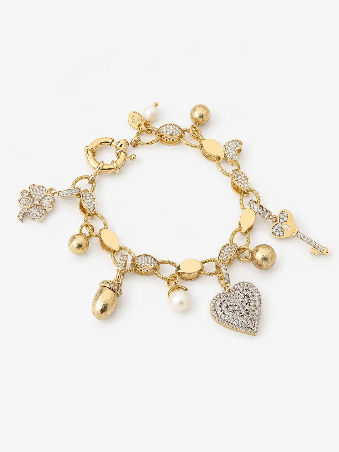 Golden Heart Charm Bileklik