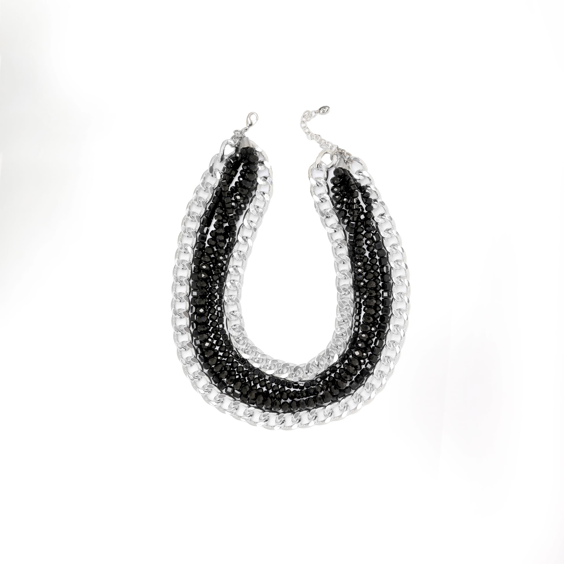 image_1950 Siyah Kristal Kolye - Görsel 1