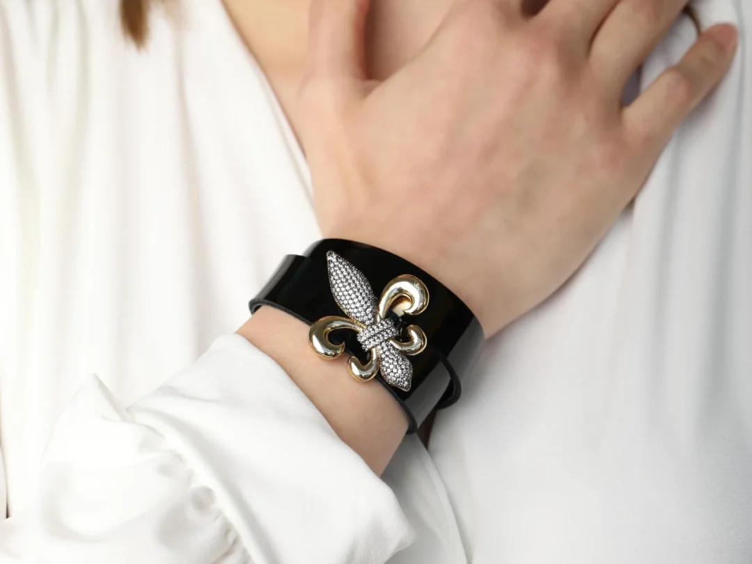 Zambak Rugan Deri Bileklik