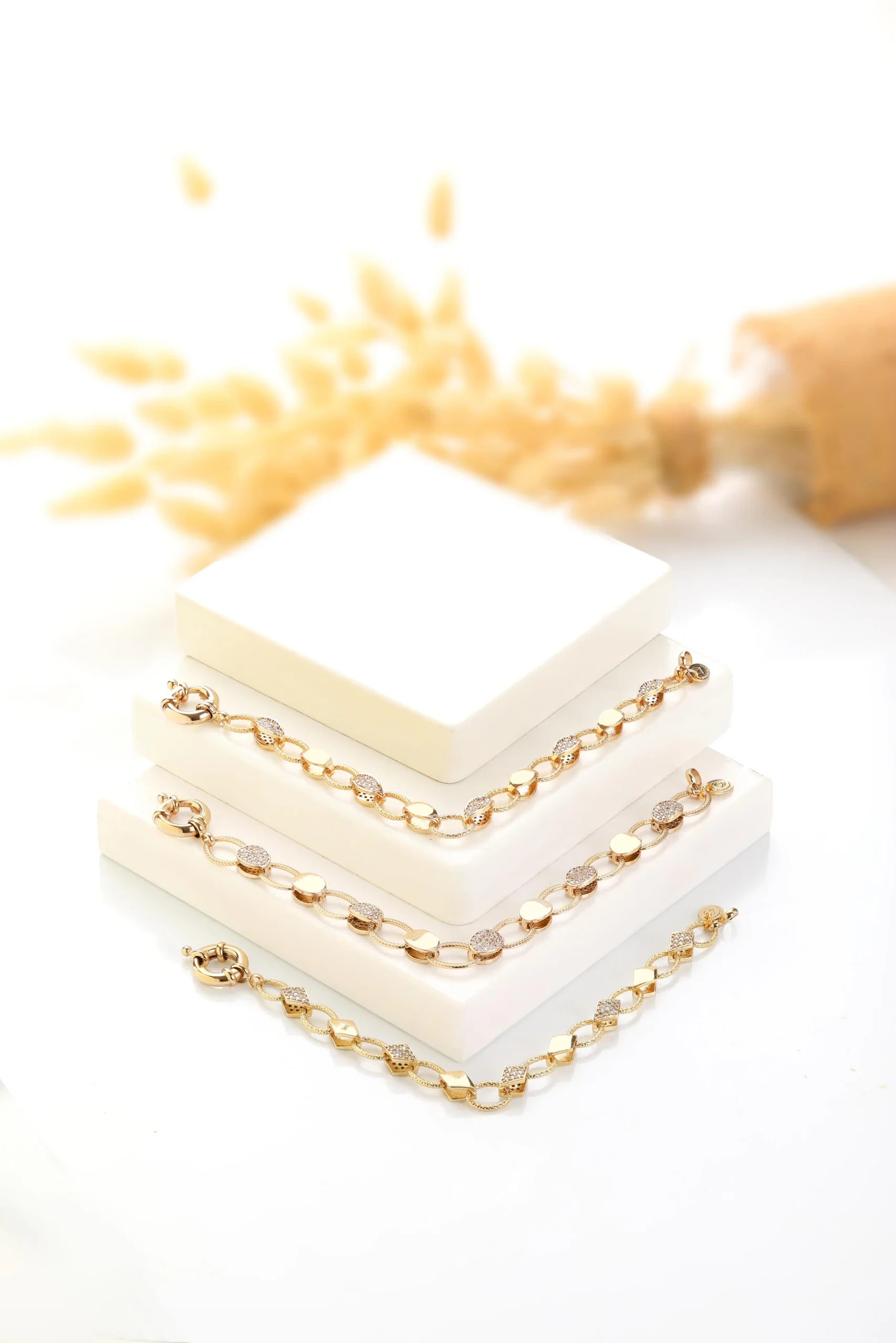 image_1950 Altın Kaplama Zincir Bileklik - Görsel 1