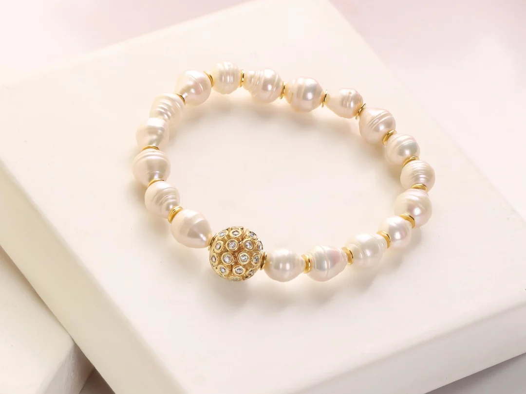 Damla İnci Taşlı Top Bileklik