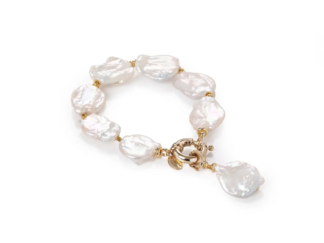 Elips Barok İnci Bileklik