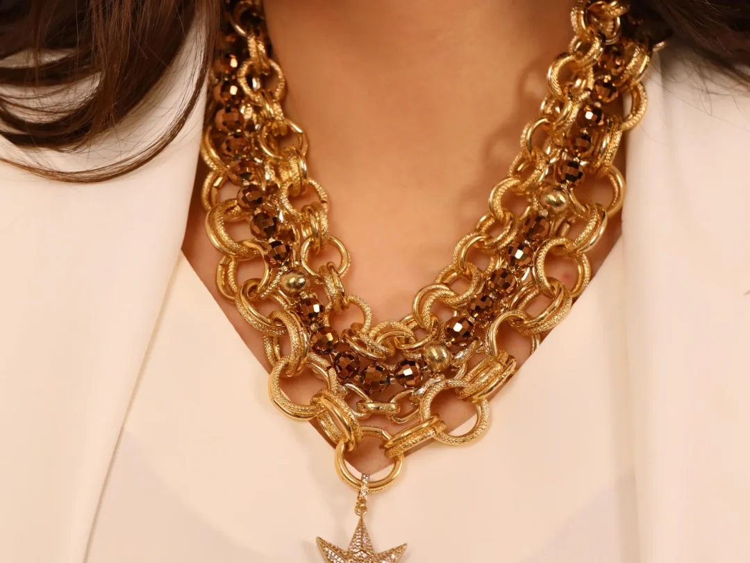 Kutup Yıldızı Uçlu Kristal Kolye