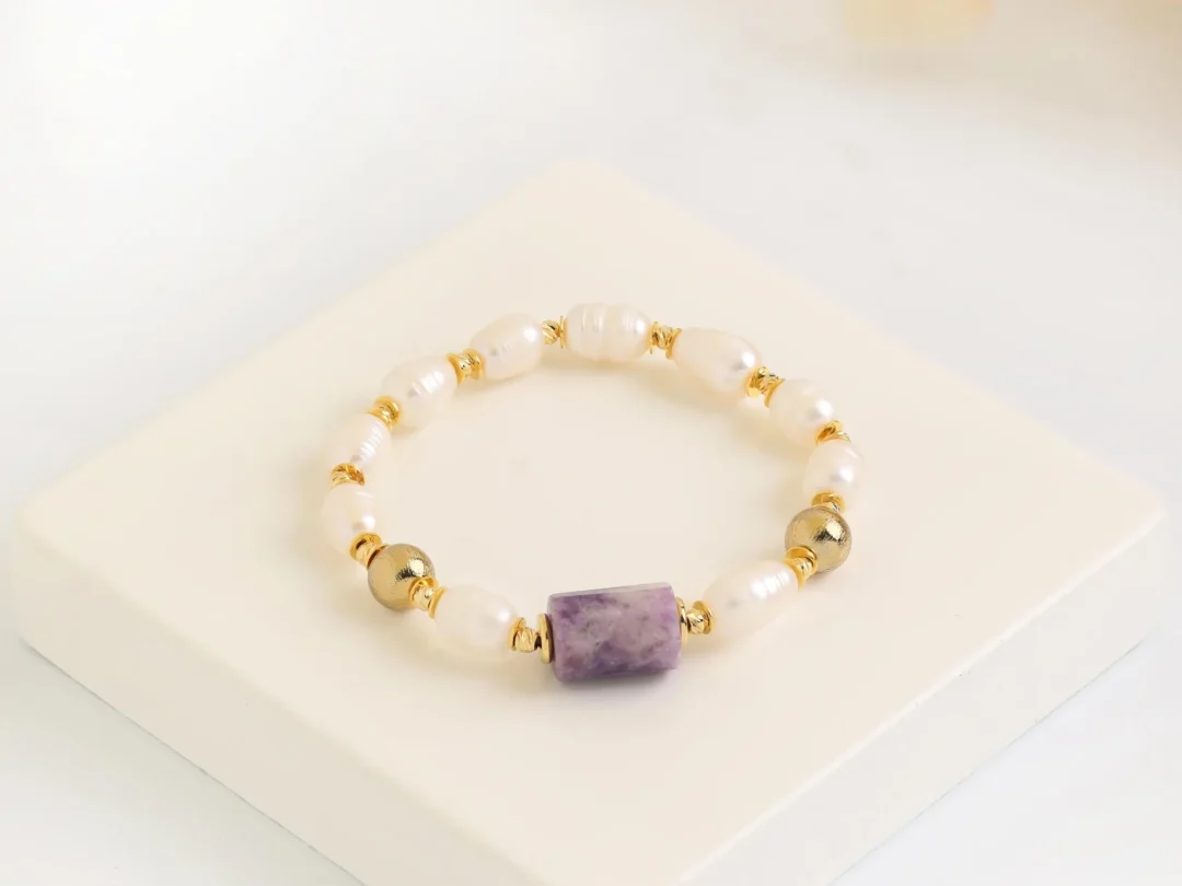 Ametrin & İnci Bileklik